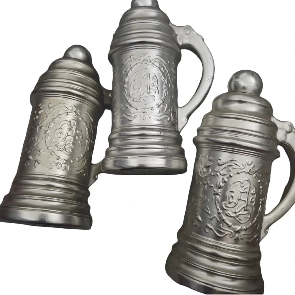 Vintage Avon Tribute‎ After Shave Bottle Lot of 3 Beer Stein Style 8 oz...