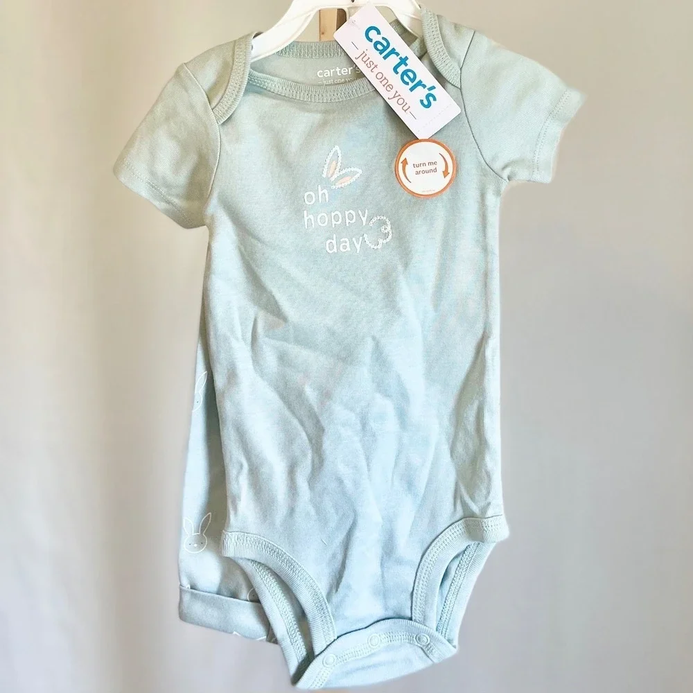 Carter's Just One You Baby 2pc Bunny Bodysuit and Pants Set Sage Green 12 Months