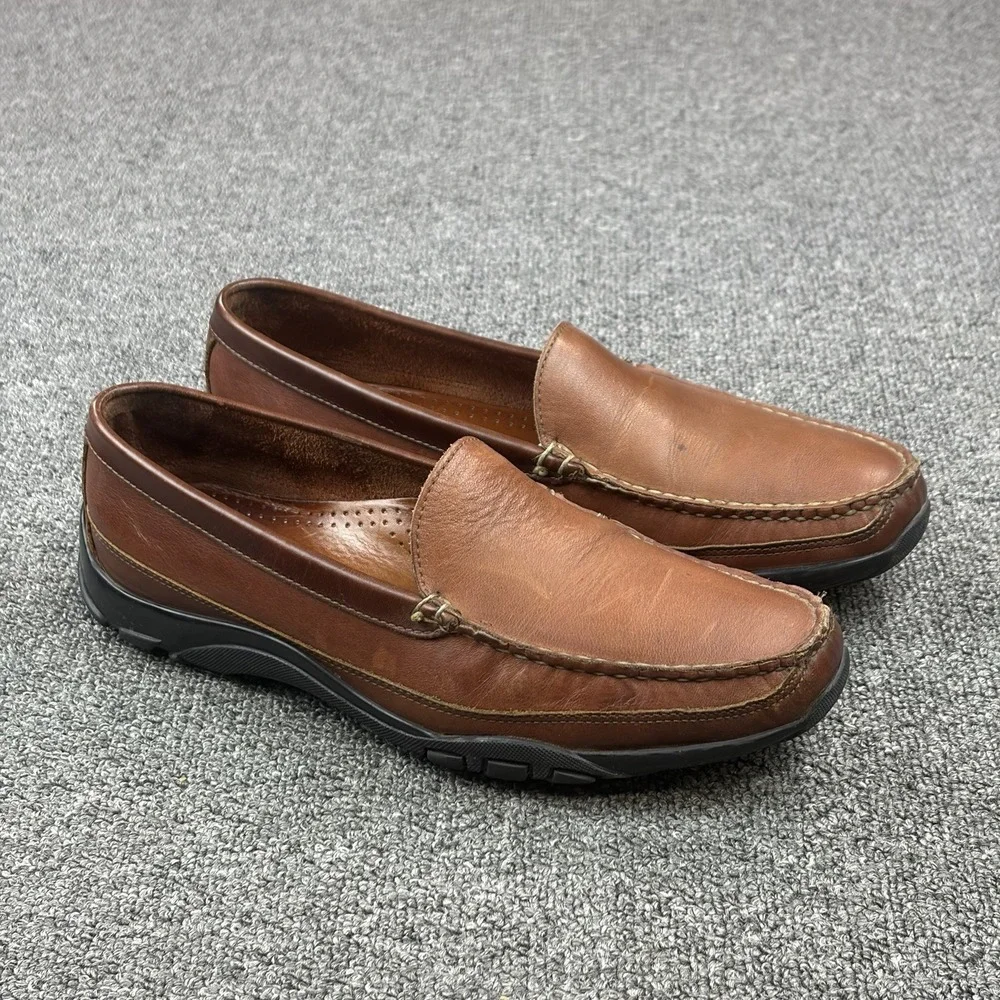 Allen Edmonds Boulder Leather Slip On Driving Loafers Men's Sz 9.5 D Brown Shoes