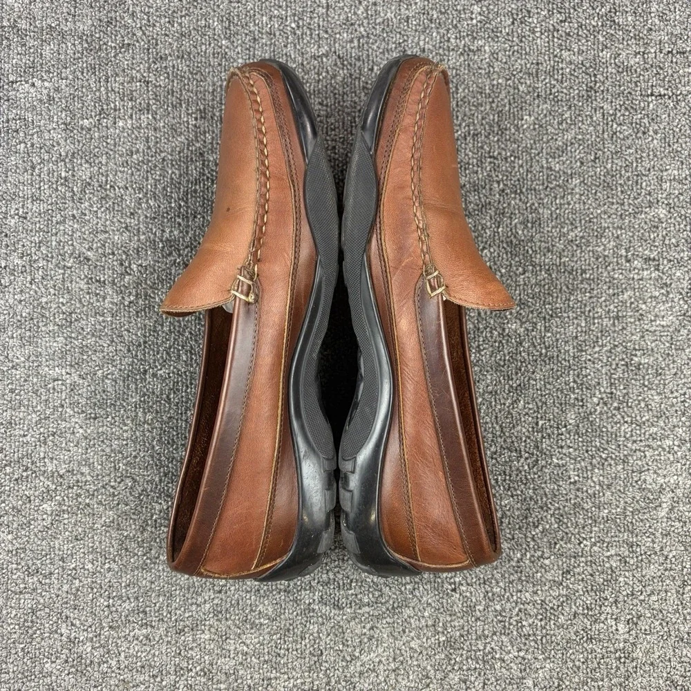 Allen Edmonds Boulder Leather Slip On Driving Loafers Men's Sz 9.5 D Brown Shoes