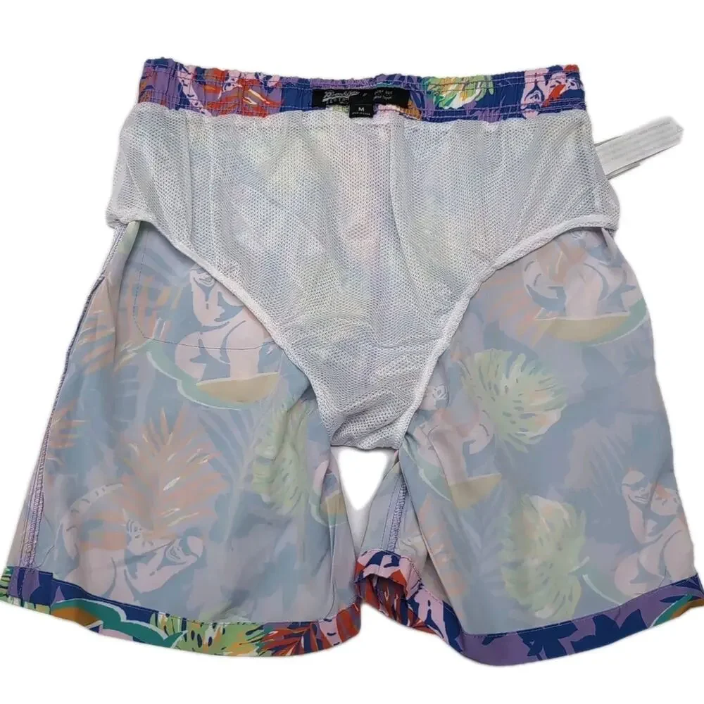 Brooklyn Cloth Co Swim Trunks Shorts Mens Size M Surfing Dinosaurs Print NEW NWT