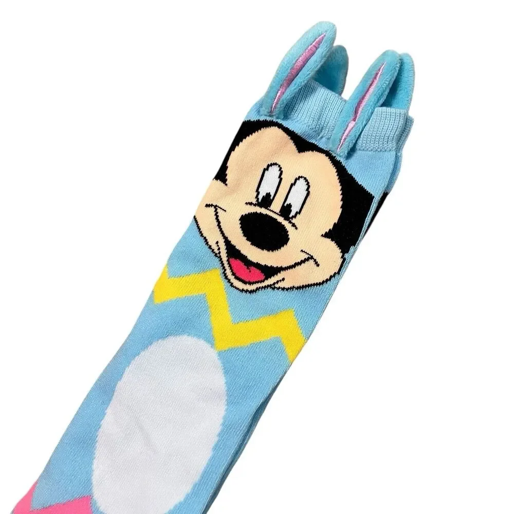 Disney Parks Socks Adult Blue Mickey Mouse Easter Bunny Egg‎ Hunt Unisex Novelty