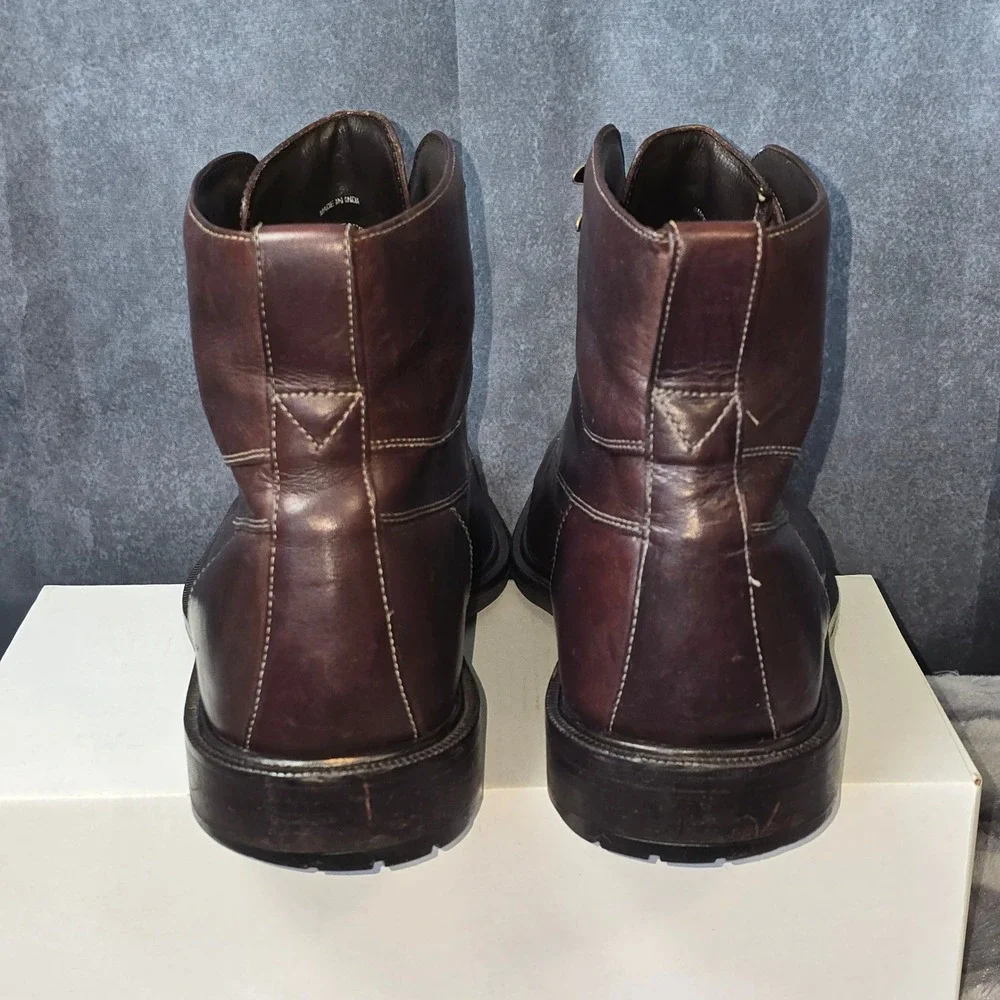 Cole Haan x Nike Air Boots‎ Dark Brown Leather Lace Up Mens 10.5