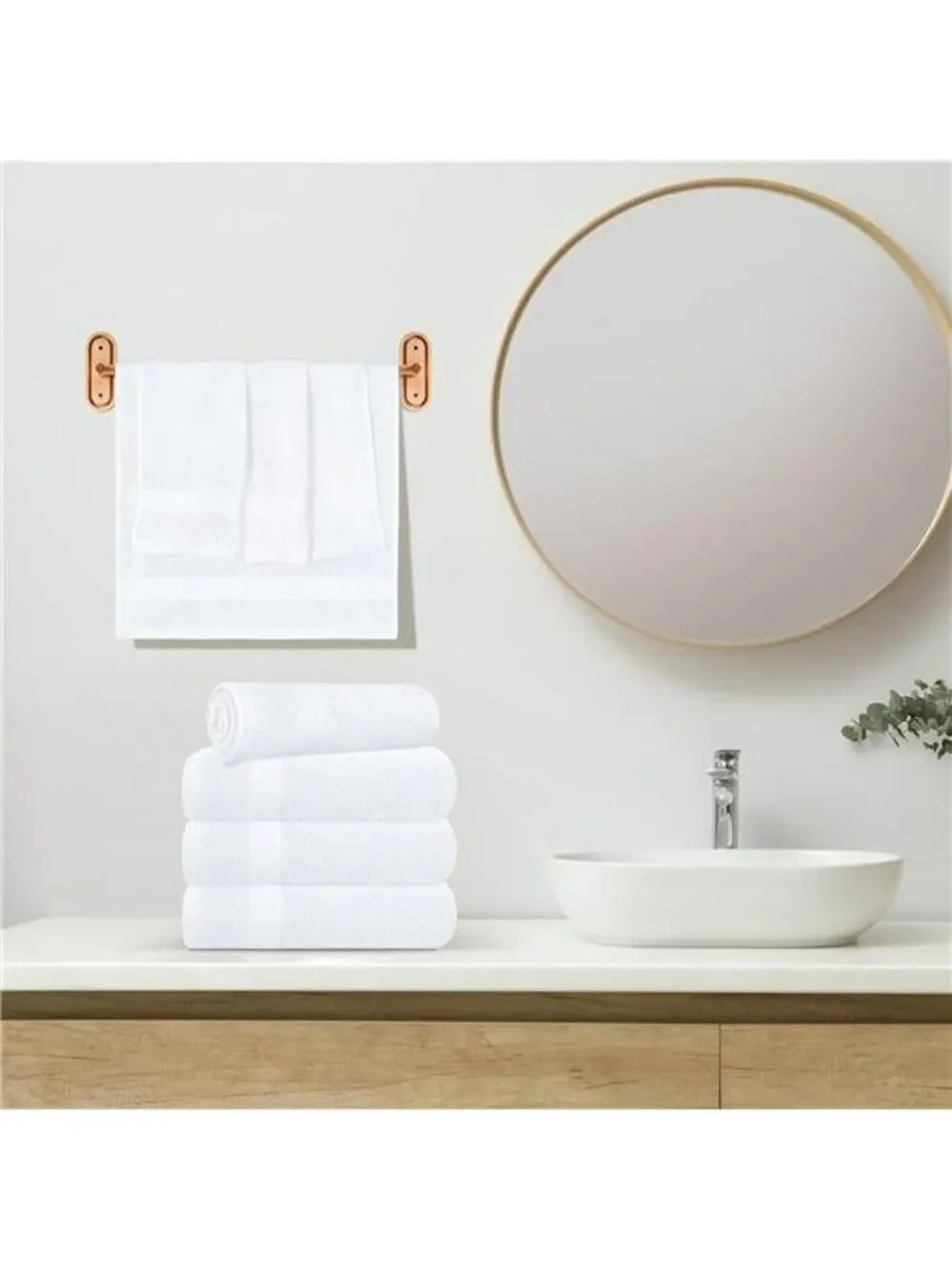White Cotton Hand Towels 24 Pack Soft Absorbent Quick Dry Bathroom Spa Gym Salon