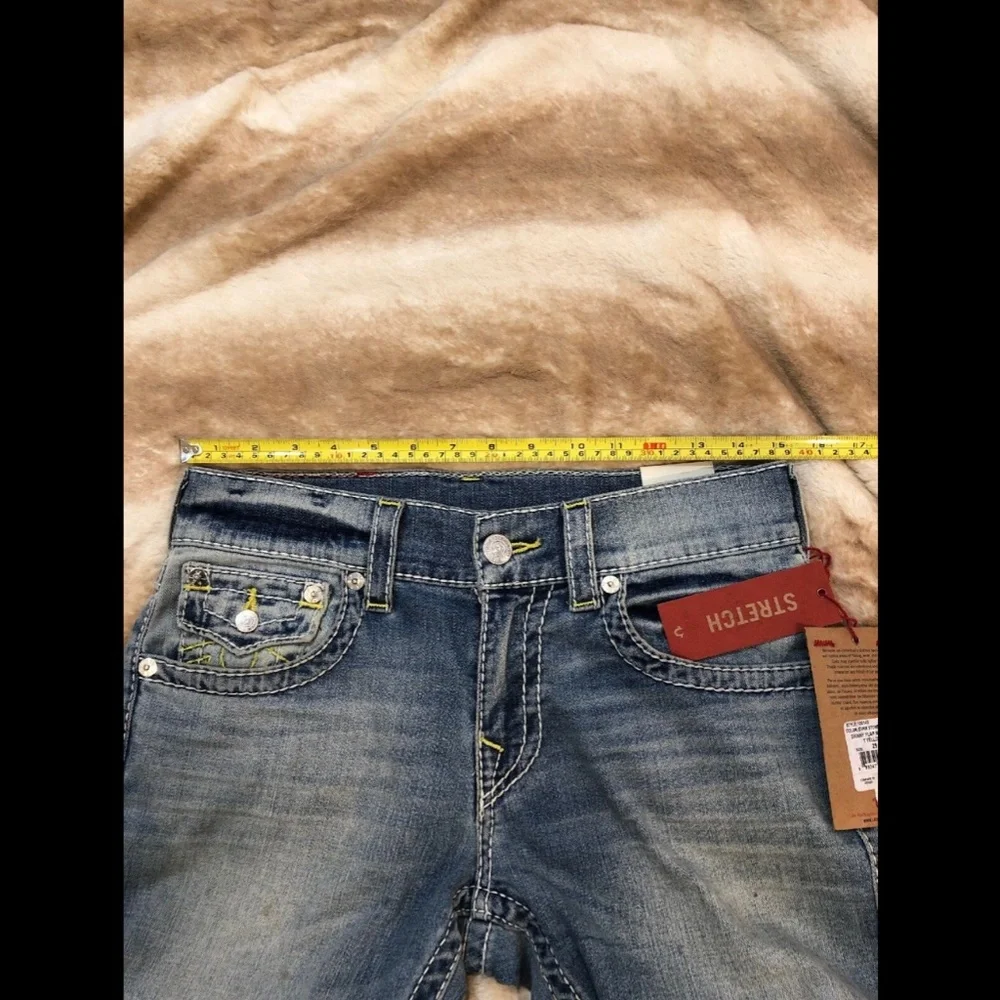NEW True‎ Religion Skinny Flap Nat Big T Yellow Jeans [ SZ 29 ]