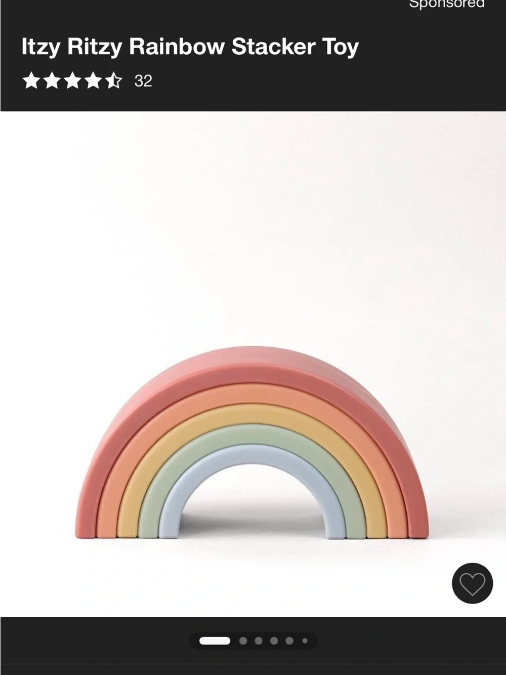 Itzy Ritzy Pastel Rainbow Stacker Toy
