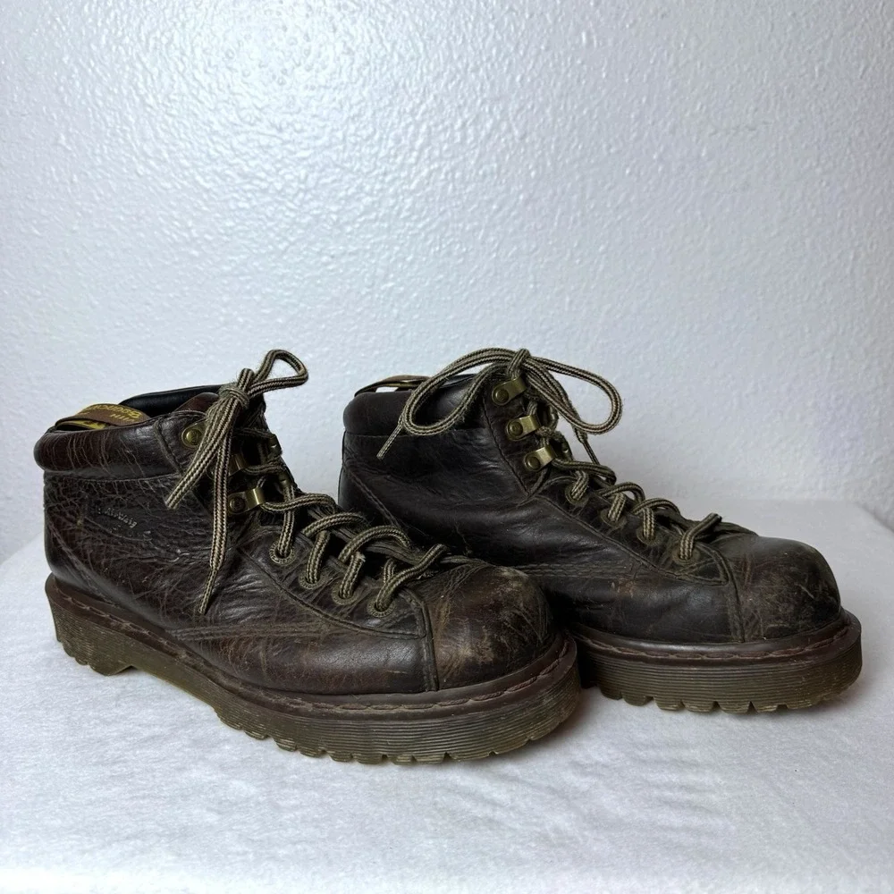Dr. Martens Boots 10937 Womens 10 Men's 9‎ Y2K Chunky Leather Brown Lace Up