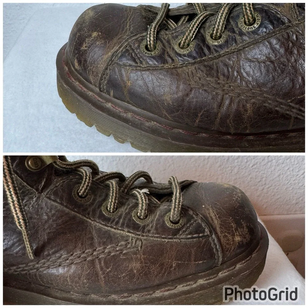 Dr. Martens Boots 10937 Womens 10 Men's 9‎ Y2K Chunky Leather Brown Lace Up