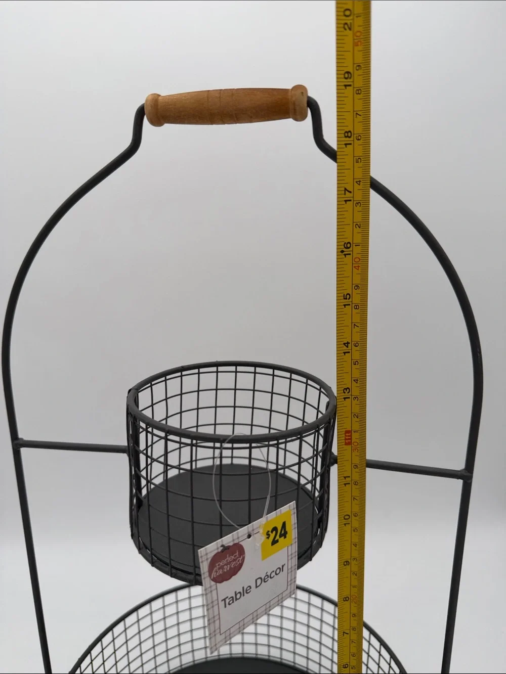 Black Two-Tier Wire Table Decor Organizer