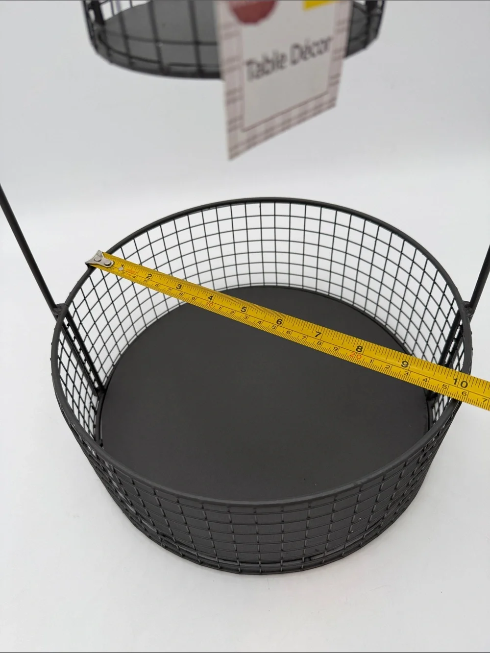 Black Two-Tier Wire Table Decor Organizer
