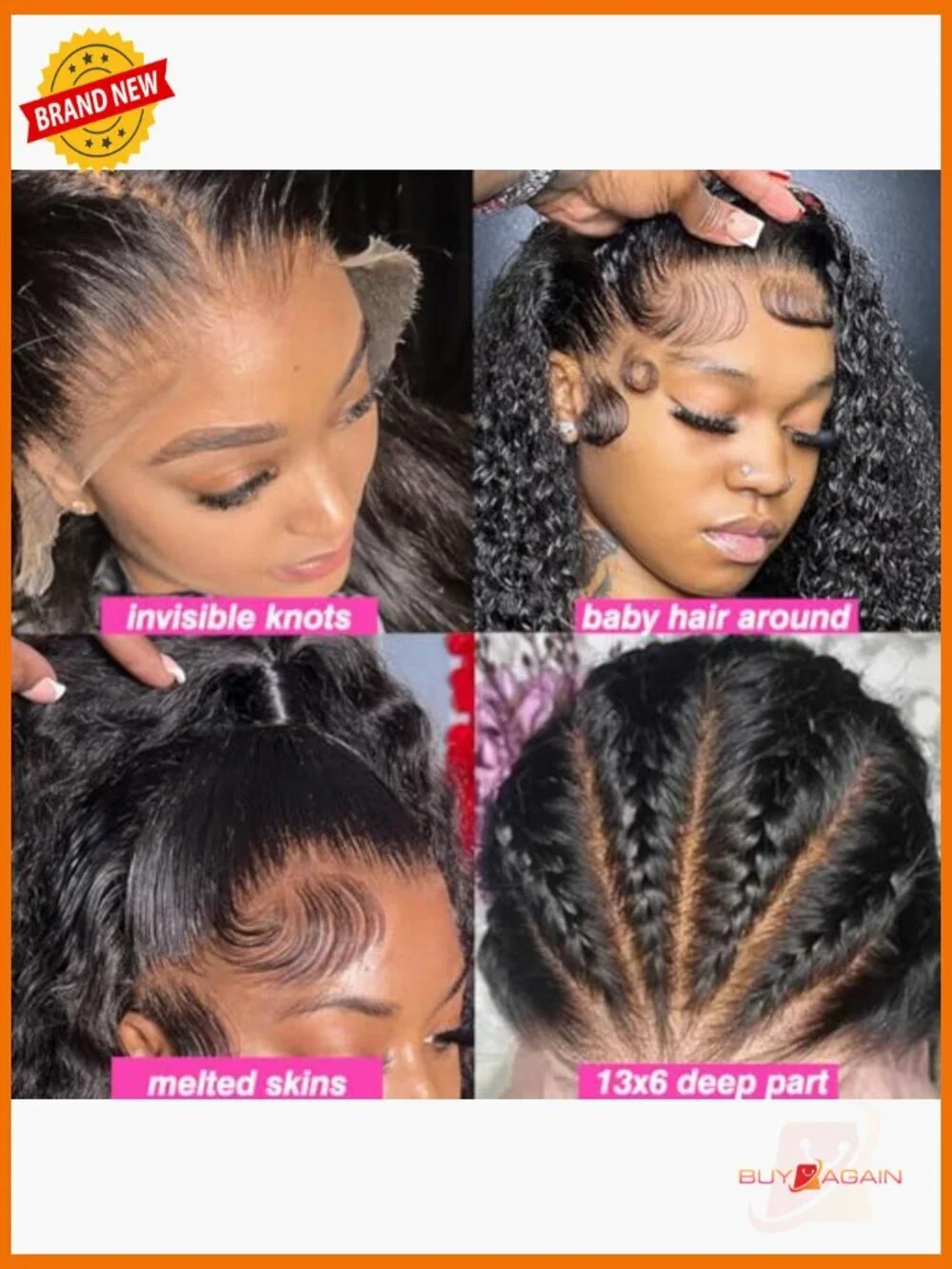 30 Inch 13x6 HD Lace Front Wig Human Hair 200 Density Deep Part Curly