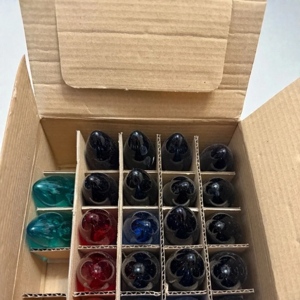 Celebrations 18C9 Blue Red Green Transparent Intermediate Base‎ Bulbs 7 watt