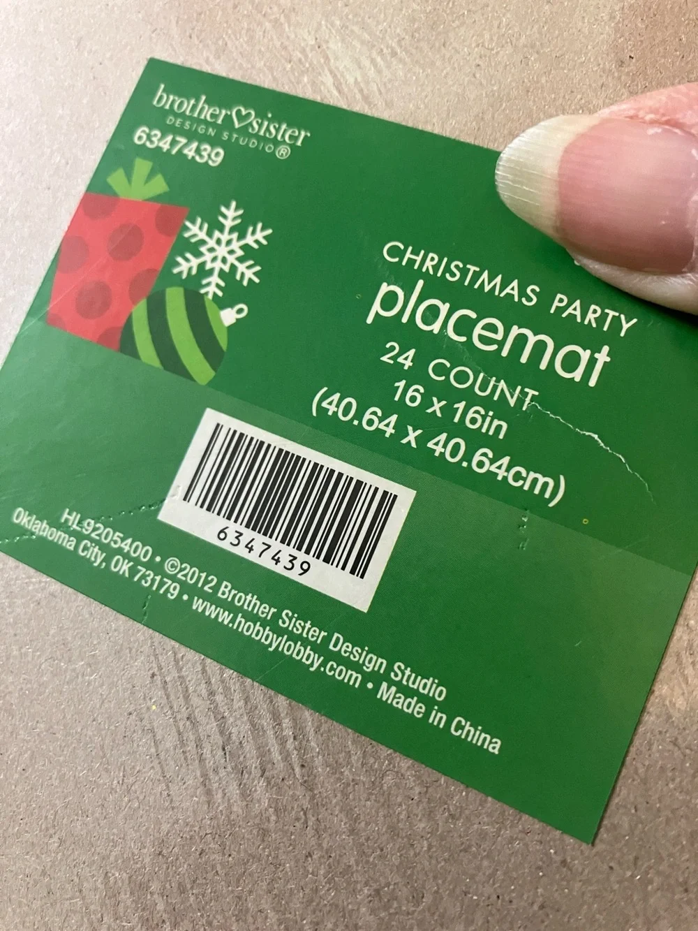Hobby Lobby festive round