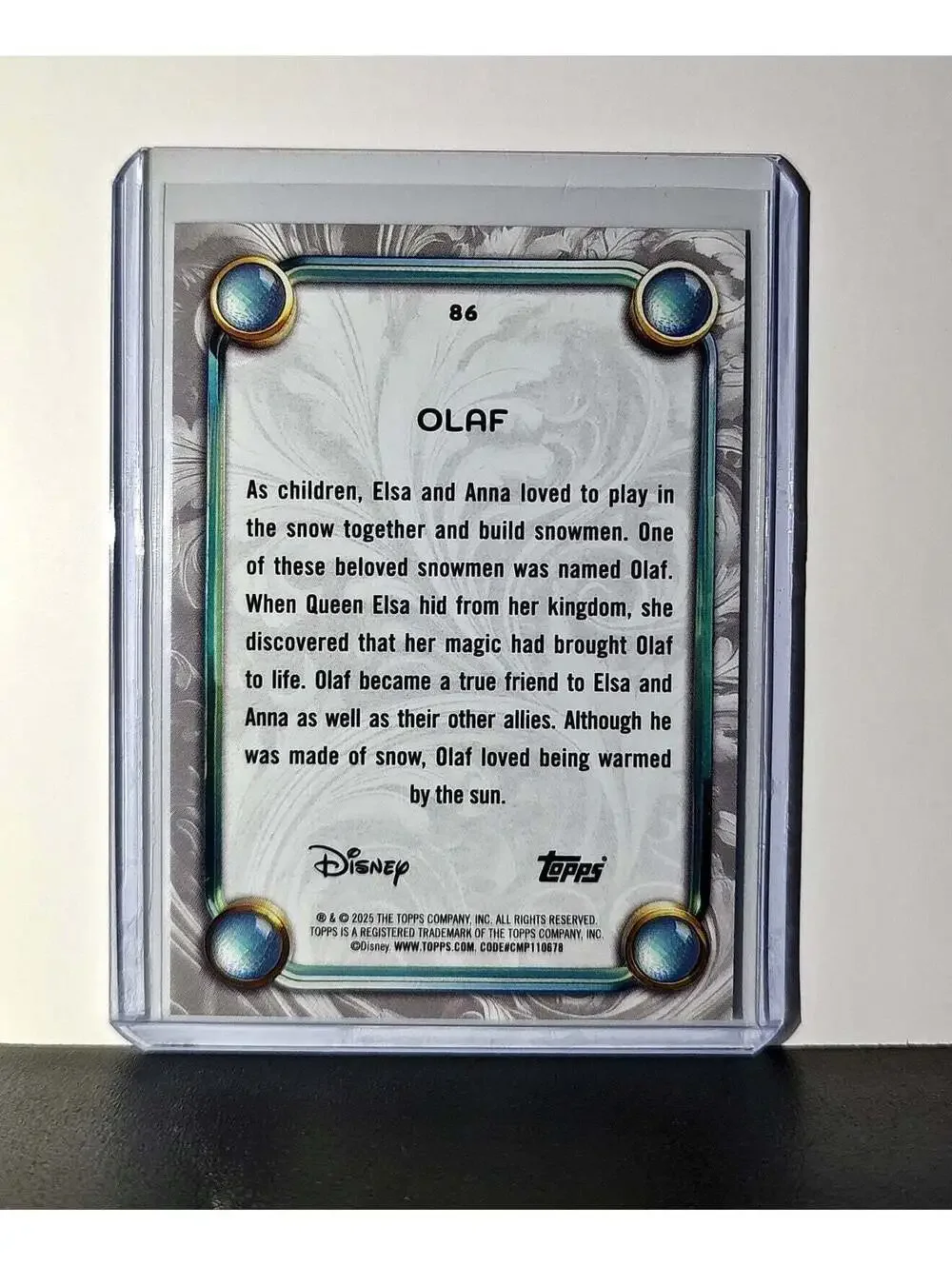 Olaf 2025 Topps Disney Wonder #86 Card Frozen