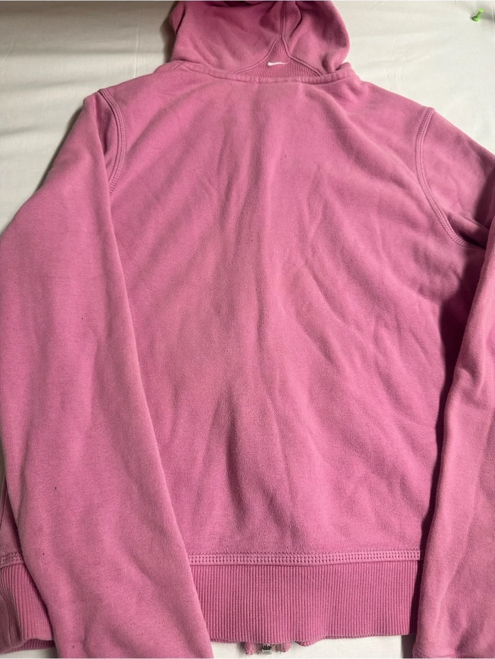 Nike Pink Sherpa-Lined Hoodie with White Swoosh