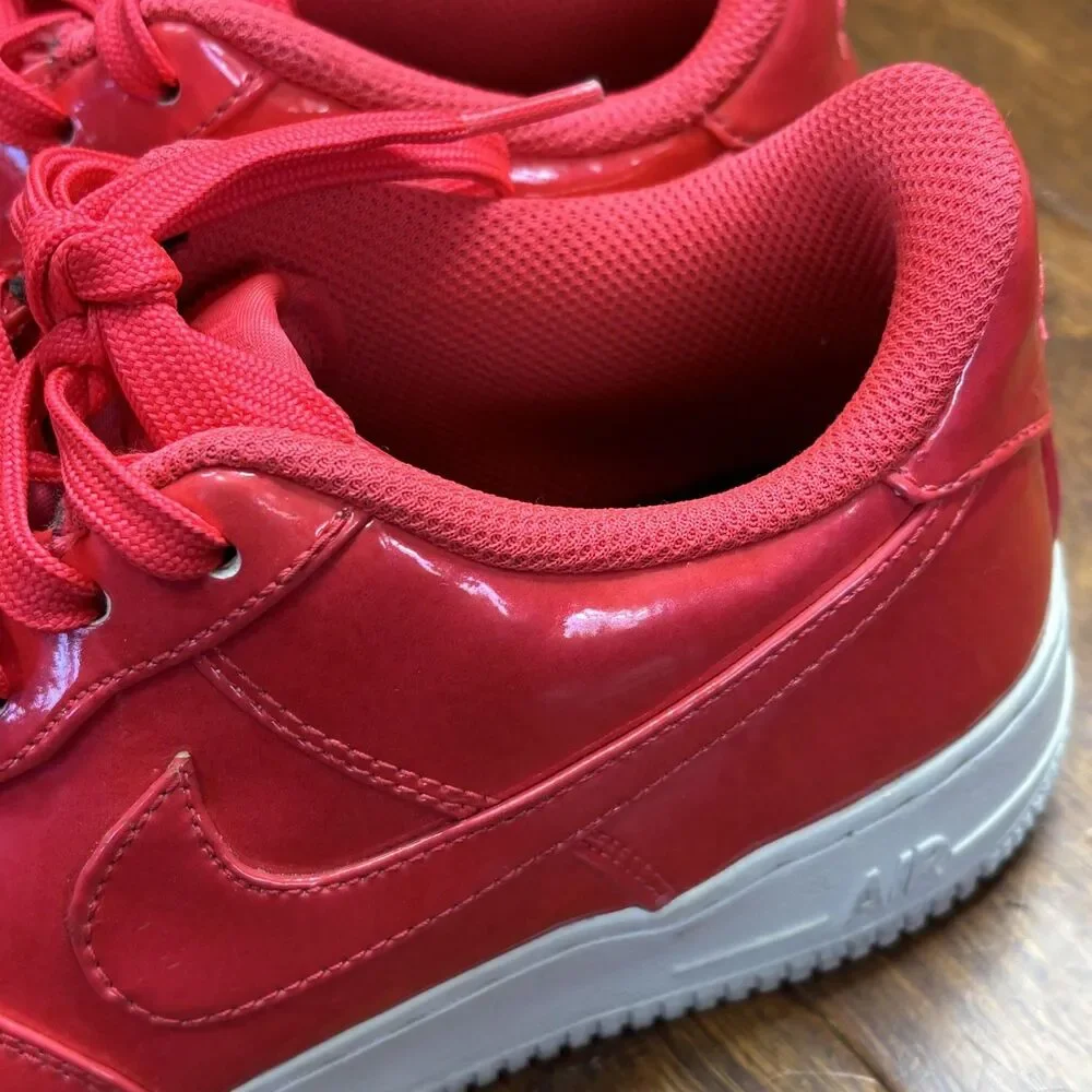 Nike Air Force 1 '07 LV8 Low Shoes Youth 7Y UV Siren Red White Patent‎ Sneakers