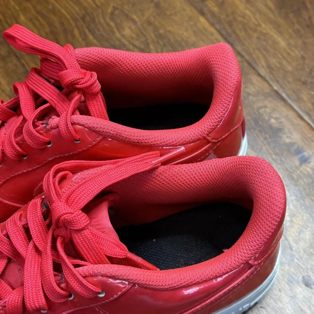 Nike Air Force 1 '07 LV8 Low Shoes Youth 7Y UV Siren Red White Patent‎ Sneakers