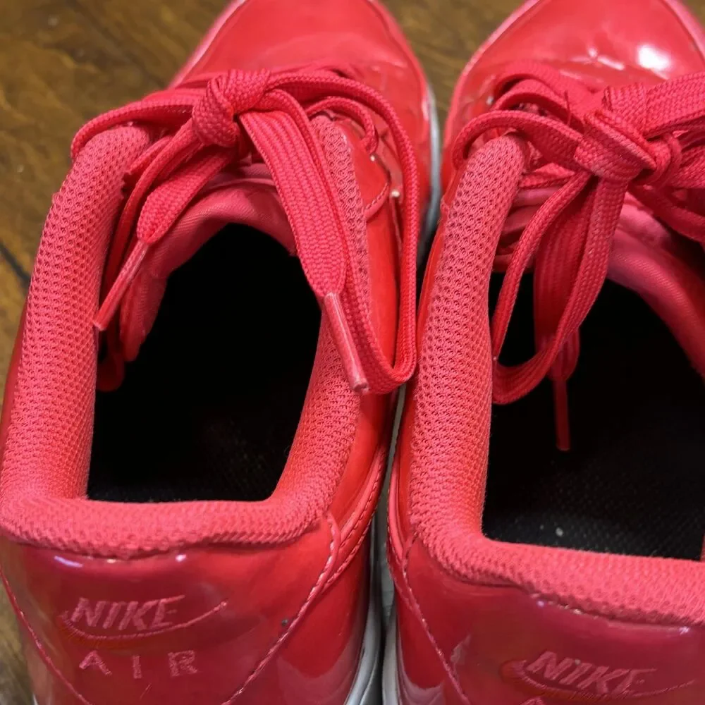 Nike Air Force 1 '07 LV8 Low Shoes Youth 7Y UV Siren Red White Patent‎ Sneakers