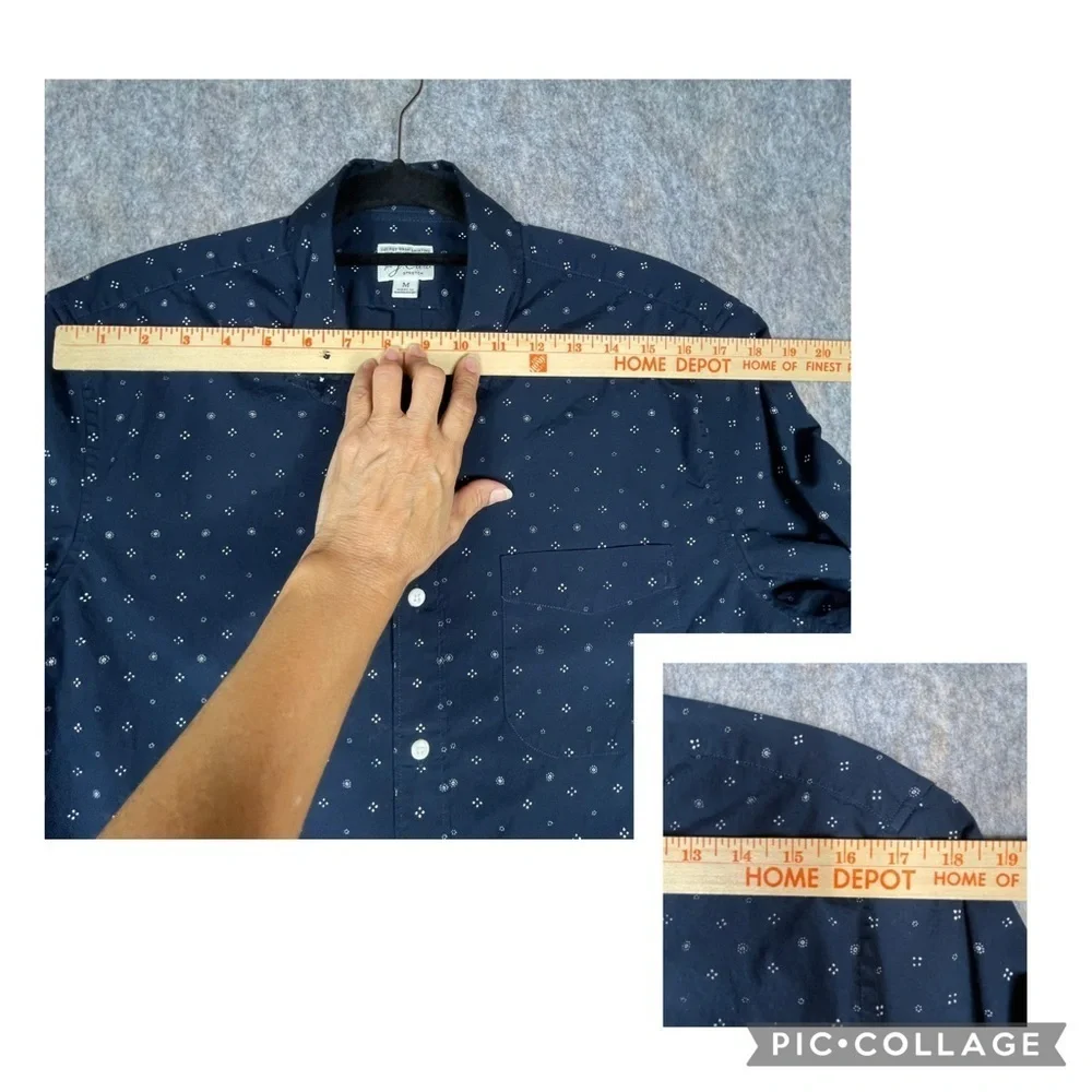 J Crew Secret Wash Organic Cotton Slim Stretch Button Down Work Casual Shirt  M
