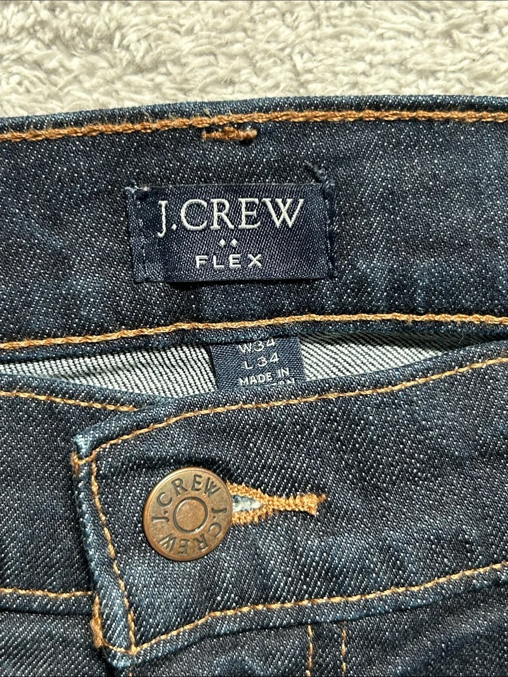 J. Crew Men's Dark Indigo Slim Straight Jeans