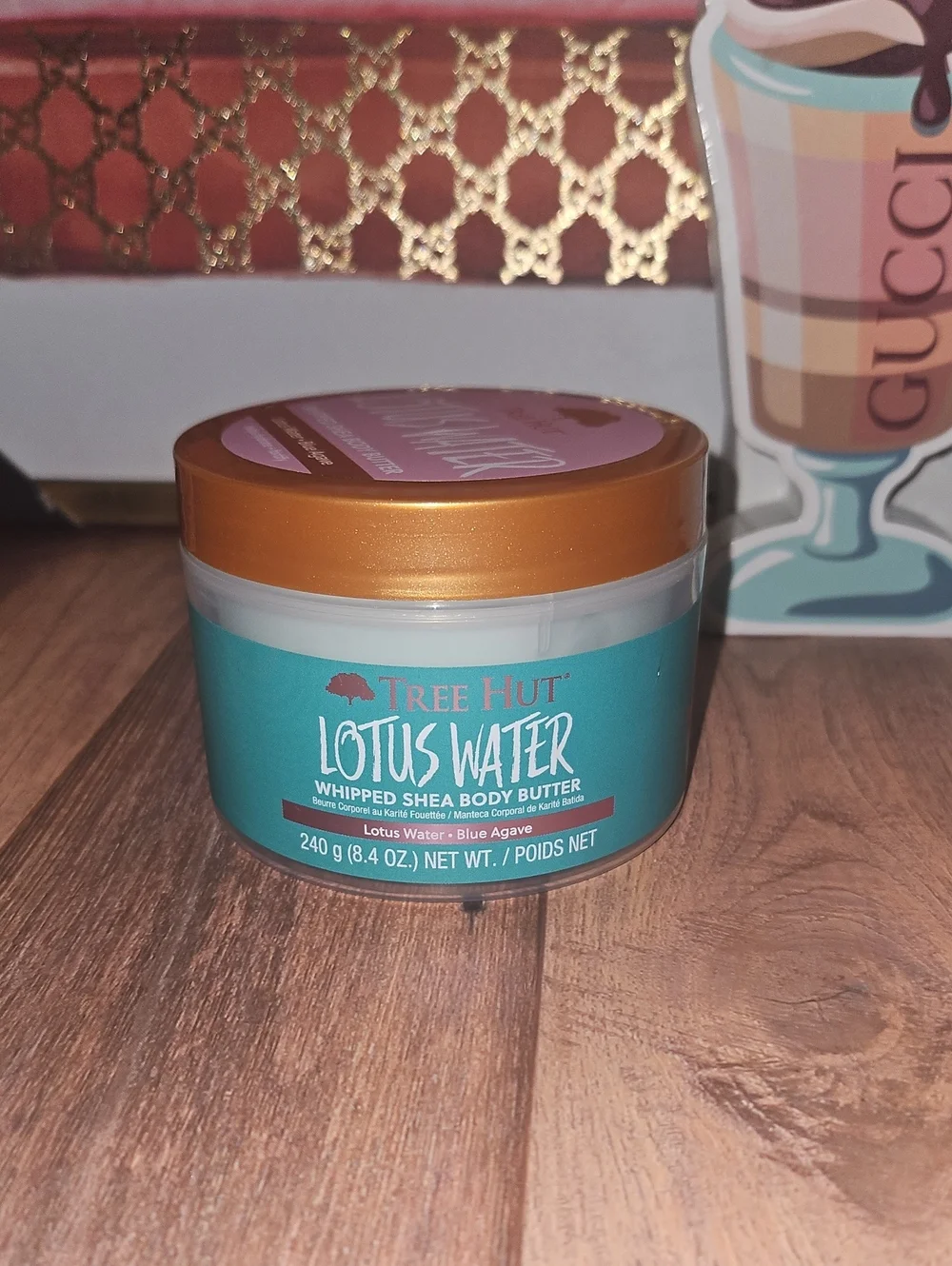 Tree Hut Lotus Water Whipped Shea Body Butter — Teal & Gold