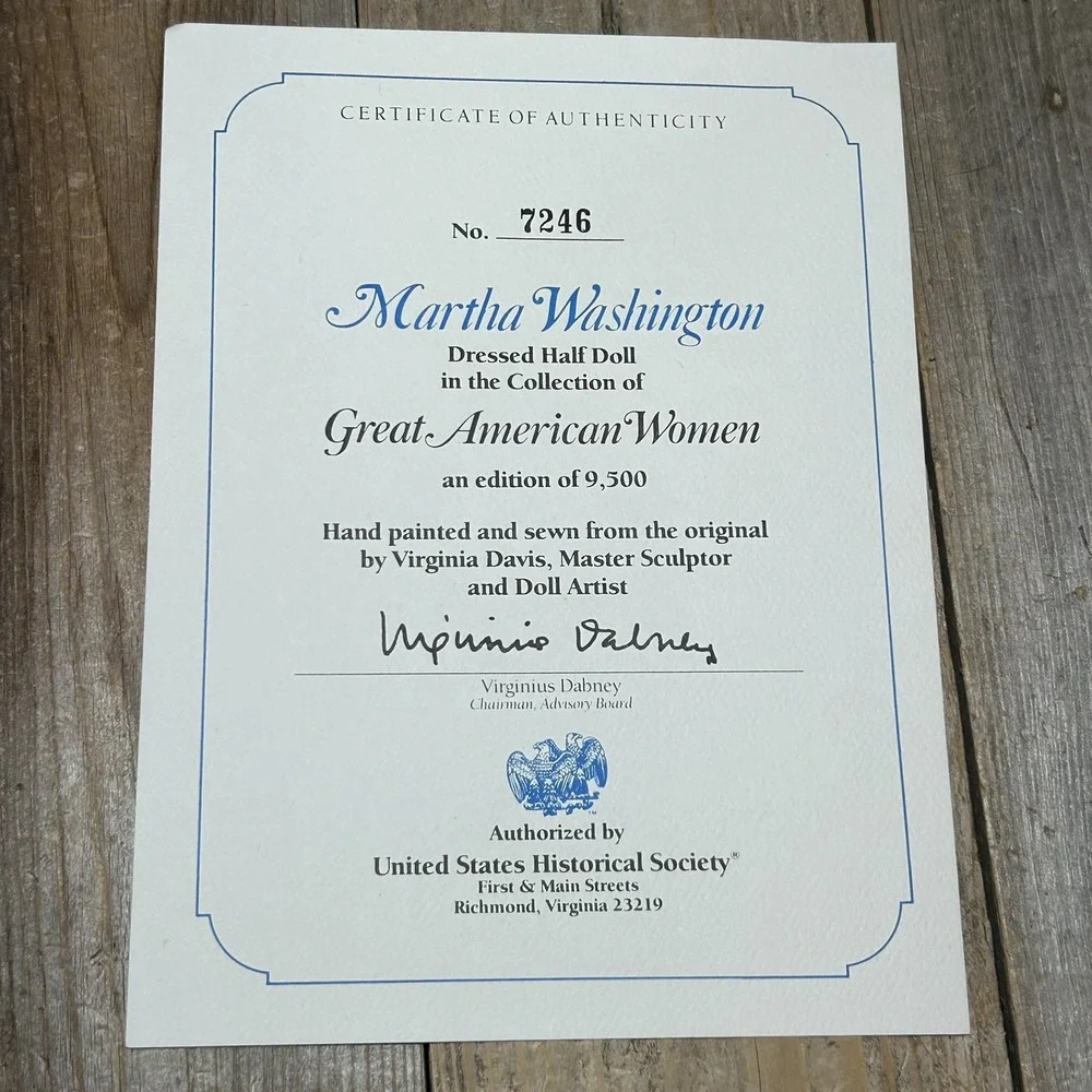 United States Historical Society martha washington
