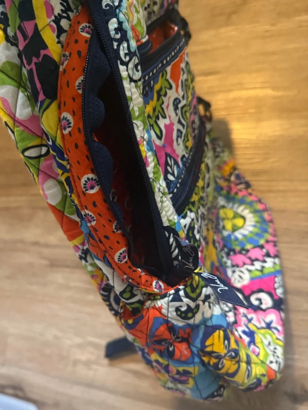 Vera Bradley Quilted Backpack in Yellow, Blue, Pink, Green, Black lightly used!