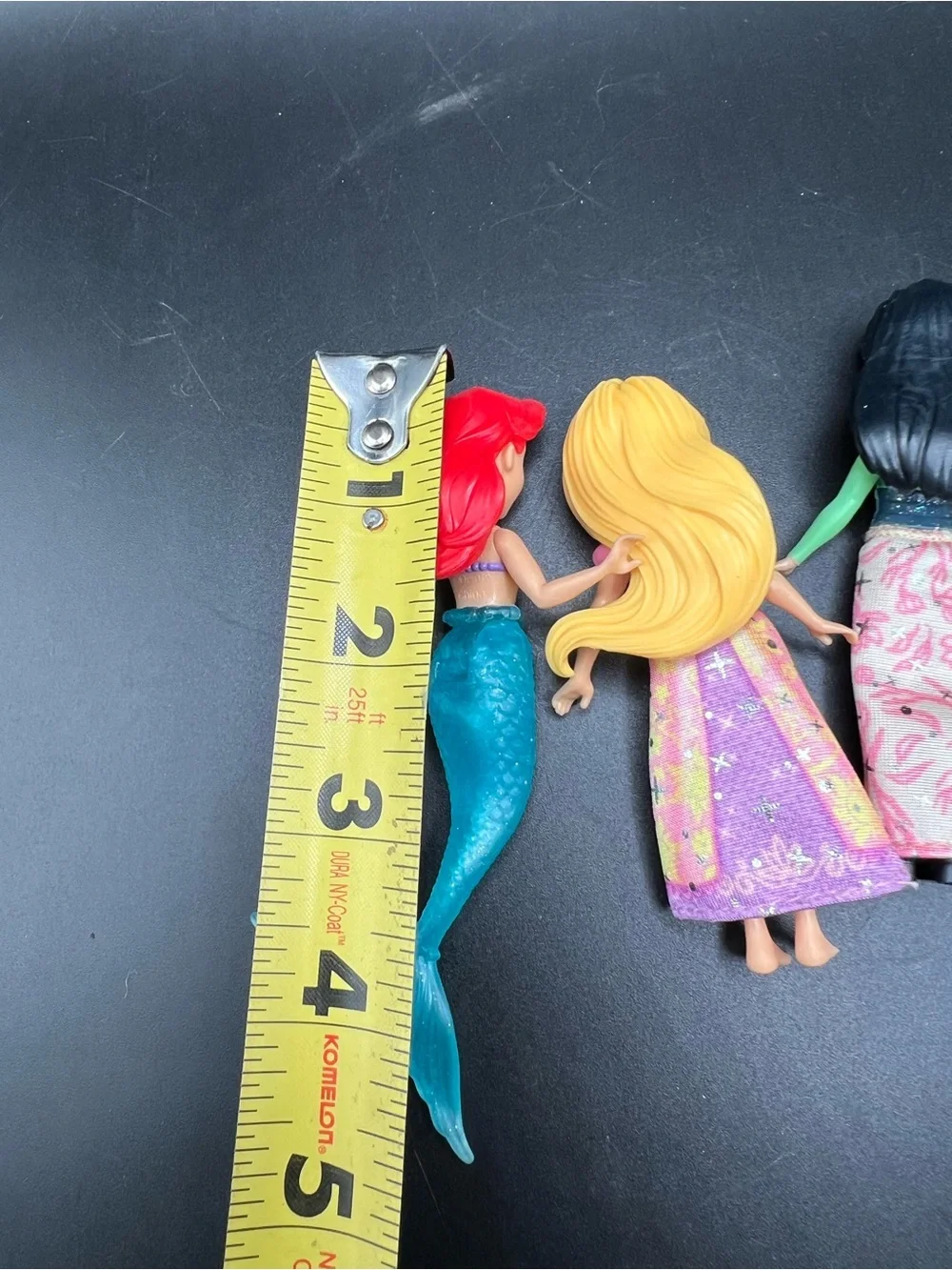 Mattel Small Doll Toys Cake Top Ariel Rapunzel Mulan Elsa 4” Disney