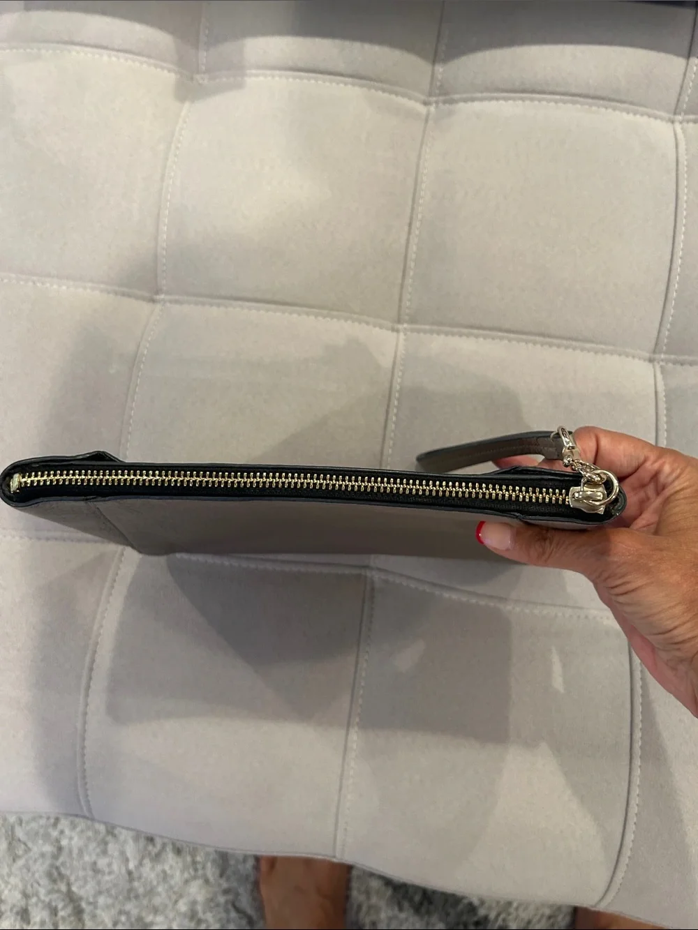 Coach wristlet metallic