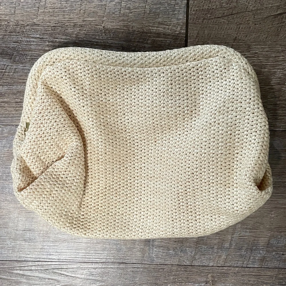 Handmade cream woven