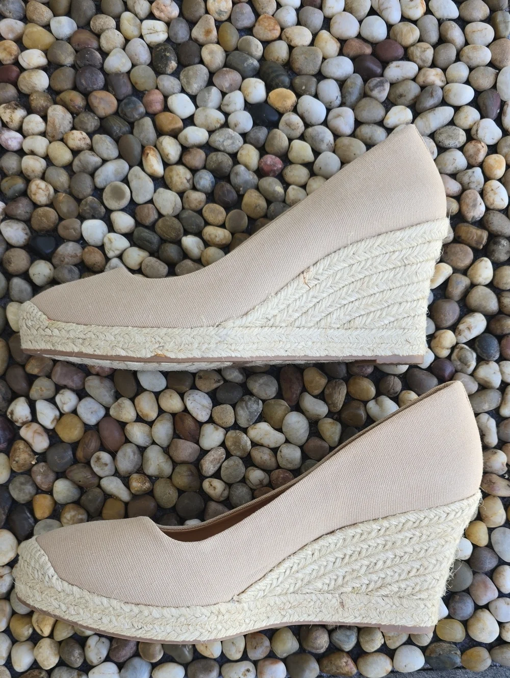 NWOT J. Crew Canvas Espadrille Wedges Size 8