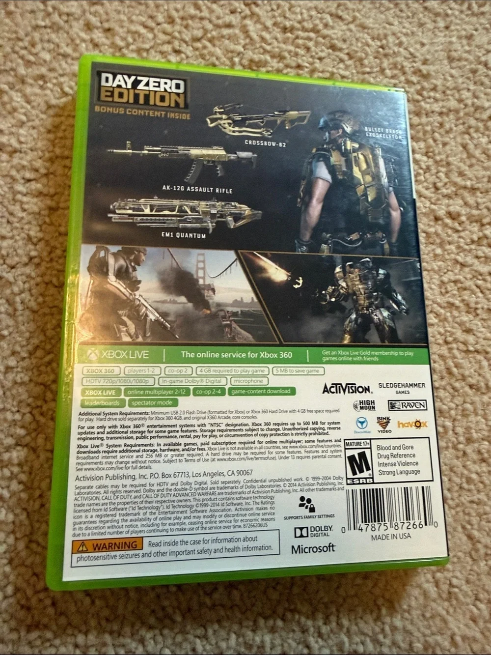 Call of Duty: Advanced Warfare Day Zero Edition | XBOX 360 | INSTALL DISC ONLY