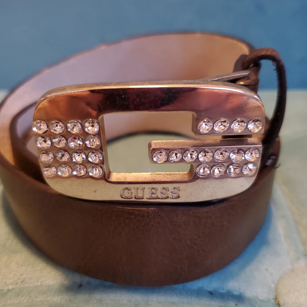 Guess crystal silver belt