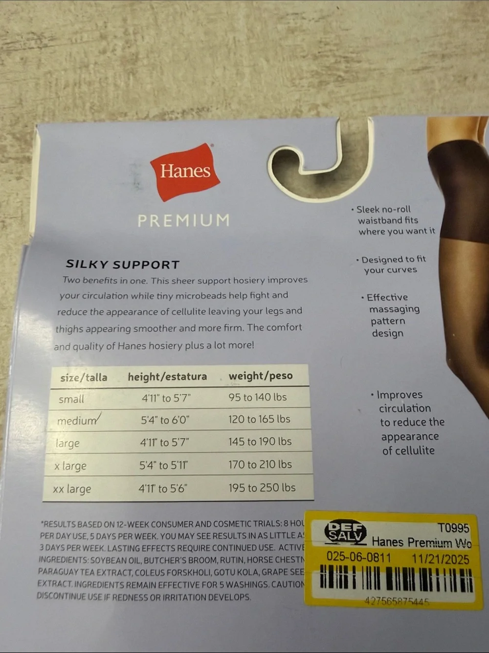 Hanes silky support