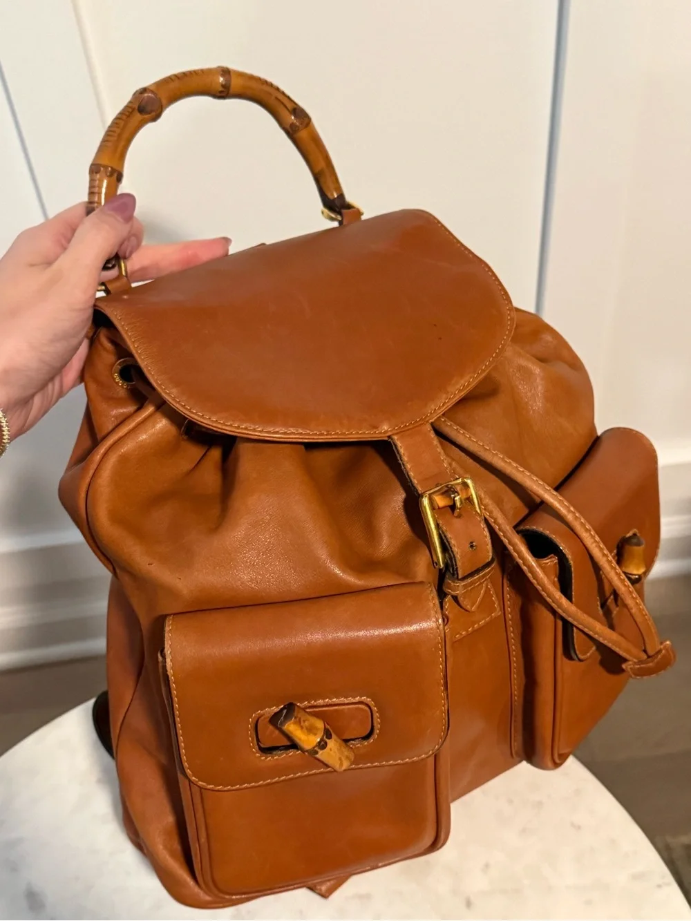 Gucci bamboo pockets top