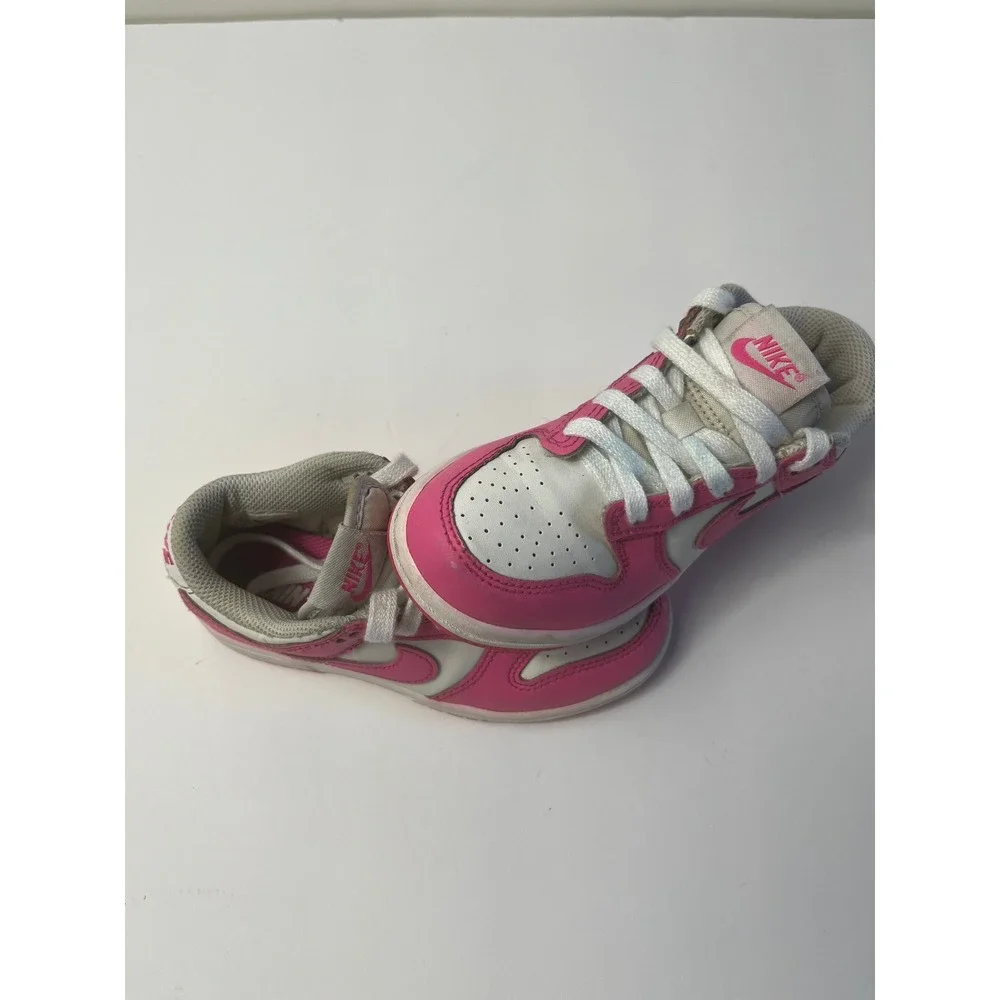 Nike Dunk Low Pink White Toddler Kids Sneakers FB9108-102 Size 11C