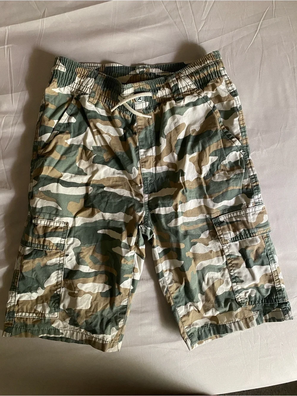 Children's Place Boys 14 Camo Shorts Lightweight Performance Cargo Active Cotton