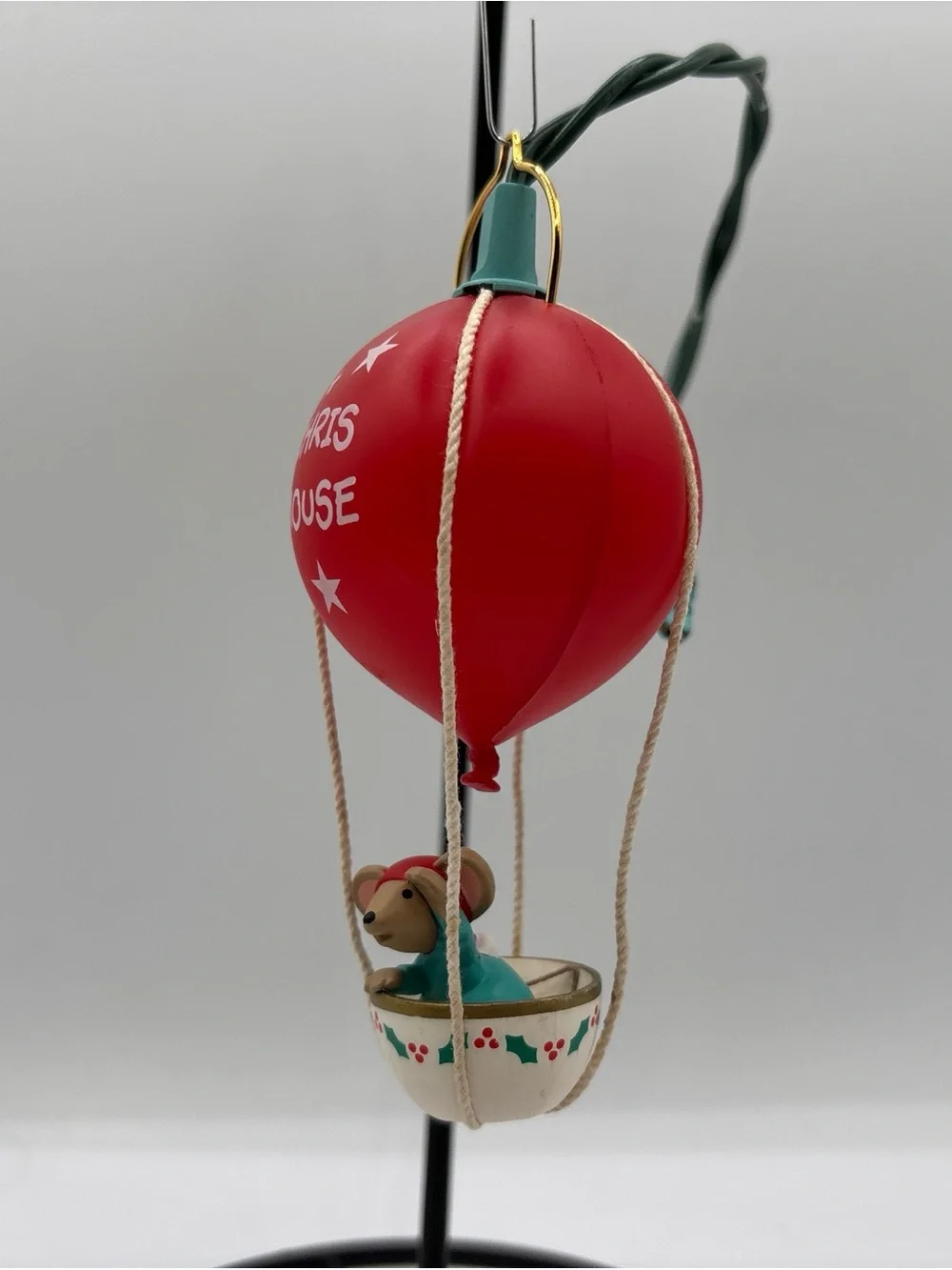 Hallmark Keepsake Ornament 1993 Vintage Chris Mouse Flight 9th In Mouse Series