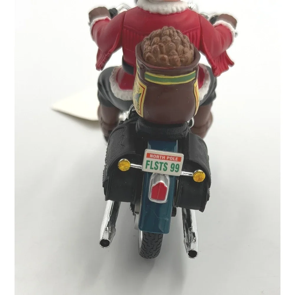 Harley-Davidson Mrs Claus Queen of the Highway Ornament 1999 FLSTS Teal‎