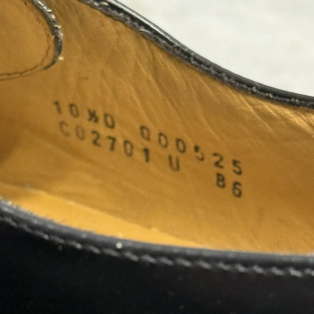 Cole Haan Dress Shoes Mens Size 10.5 Black Cap Toe Leather‎ Oxford Formal
