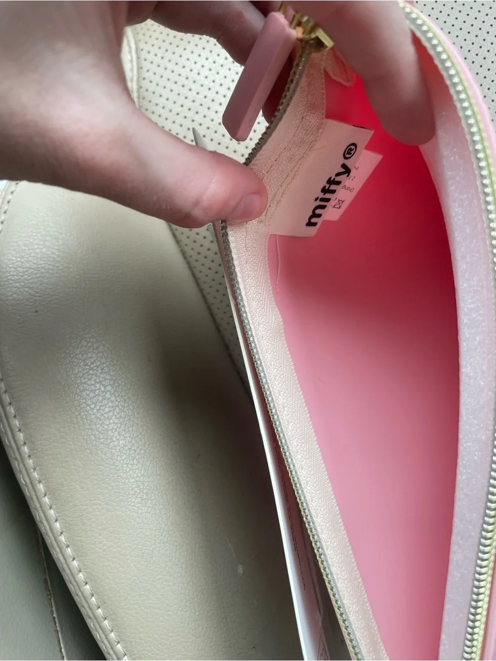 miffy Pink and White Zippered Pouch