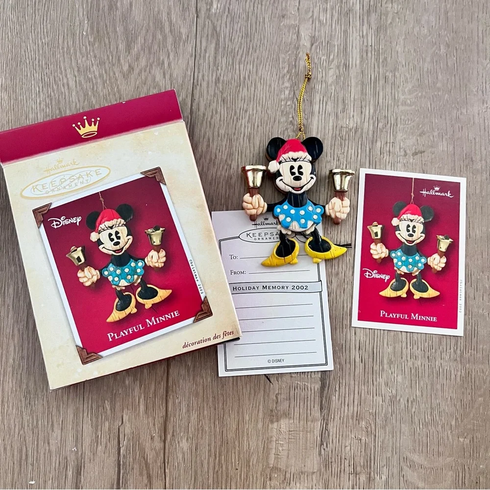 Hallmark Keepsake 2002 Disney Ornament - Playful‎ Minnie - Hand Crafted