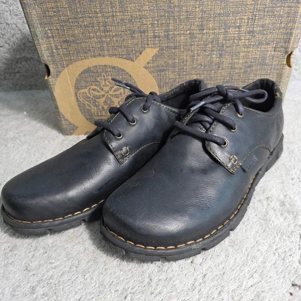 BORN Soledad Black Full‎ Grain Leather Lace Up Oxford Shoes Men 11.5 M