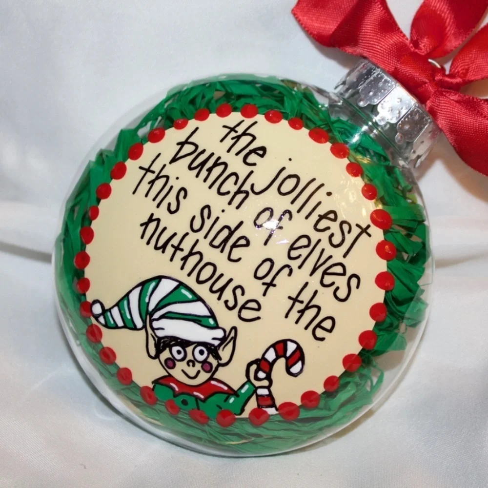 Elf Christmas Ornament: 
