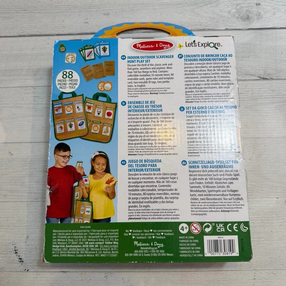 Melissa & Doug Let's‎ Explore Scavenger Hunt Play Set New