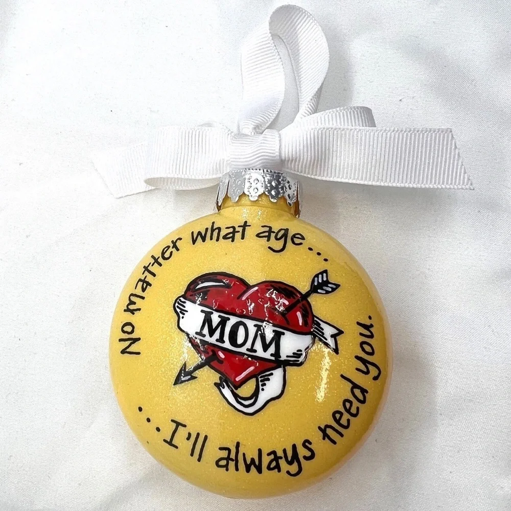 Mom's Custom Christmas Ornament: The Perfect Holiday Gift for Tattoo-Loving Moms