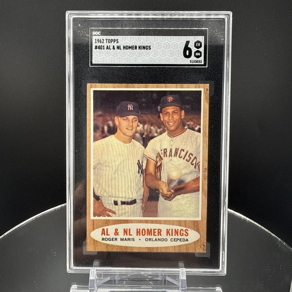 1962  Topps AL & NL Homer Kings #401 SGC 6   Roger Maris Orlando Cepeda
