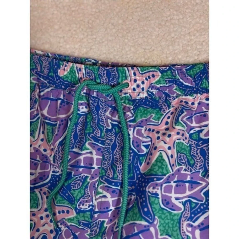 Vineyard Vines Swim Trunks Shorts Mens XL TG Turtle Starfish Print