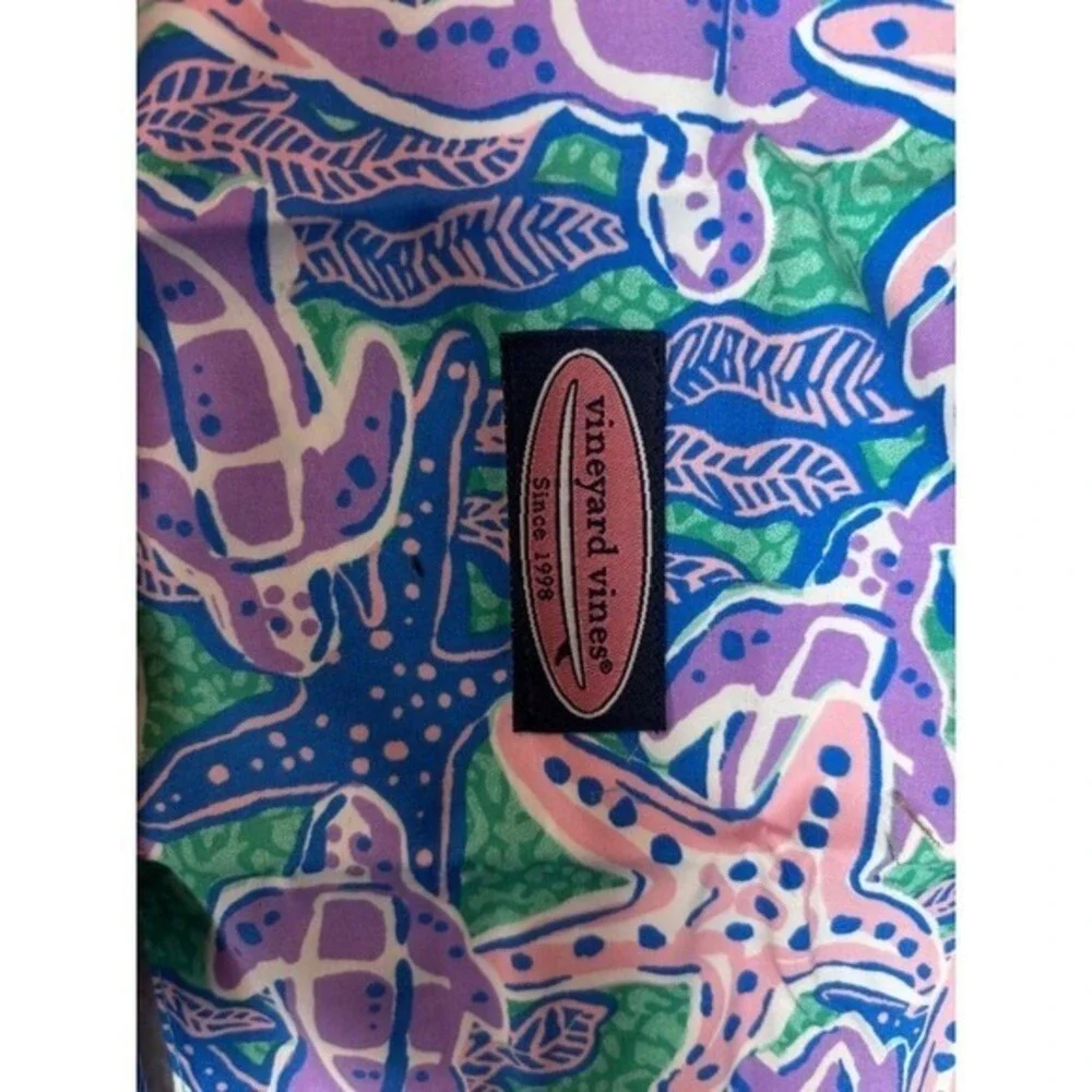 Vineyard Vines Swim Trunks Shorts Mens XL TG Turtle Starfish Print