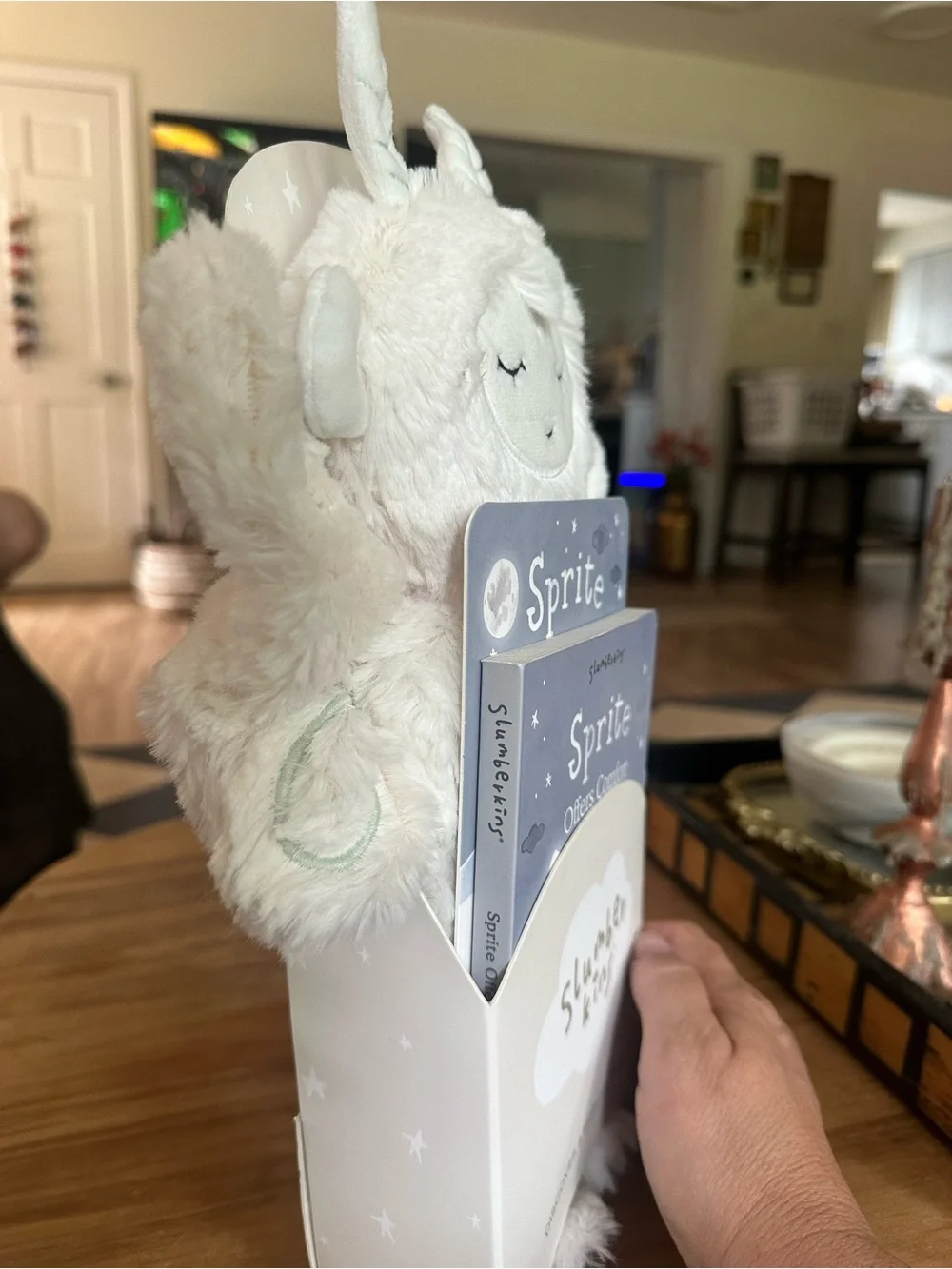 New Slumberkins stuffed Sprite offers comfort for grief book flash card 14”tall